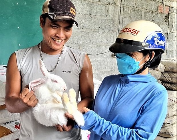 Anh nông dân 8X Quảng Bình dã thành công khi nuôi giống thỏ ngoại siêu to khổng lồ.
