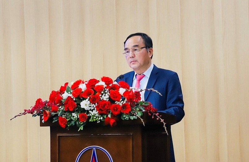 Đồng chí Dương Quang Thành - Chủ tịch HĐTV EVN phát biểu tại buổi lễ