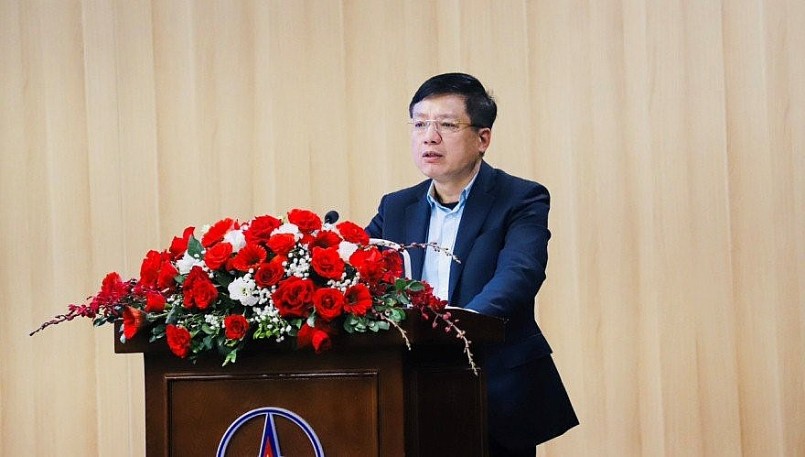  Đồng chí Hồ Sỹ Hùng - Phó Chủ tịch Ủy ban Quản lý vốn nhà nước tại doanh nghiệpphát biểu tại buổi lễ