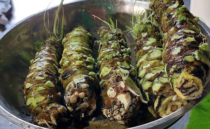 Củ wasabi được anh Tuyển bán với giá 6 triệu đồng/kg (Ảnh: NVCC)