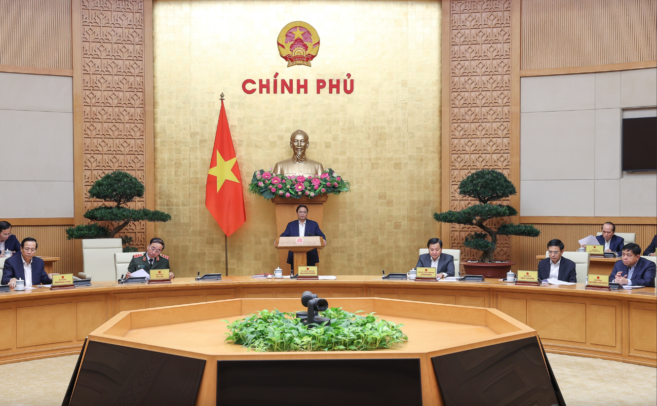 Thủ tướng Phạm Minh Chính chủ trì phiên họp Chính phủ thường kỳ tháng 2/2023 - Ảnh: VGP/Nhật Bắc