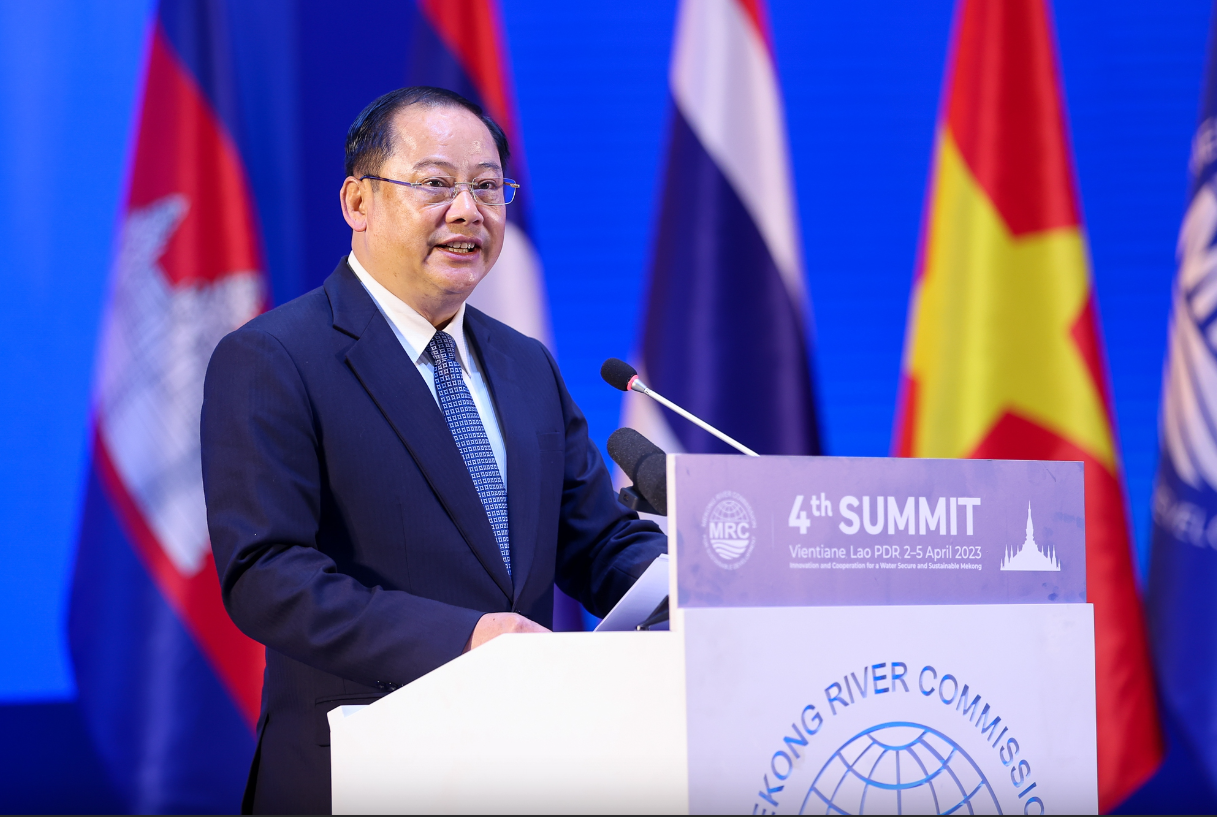 Thủ tướng Lào Sonexay Siphandone phát biểu - Ảnh: VGP