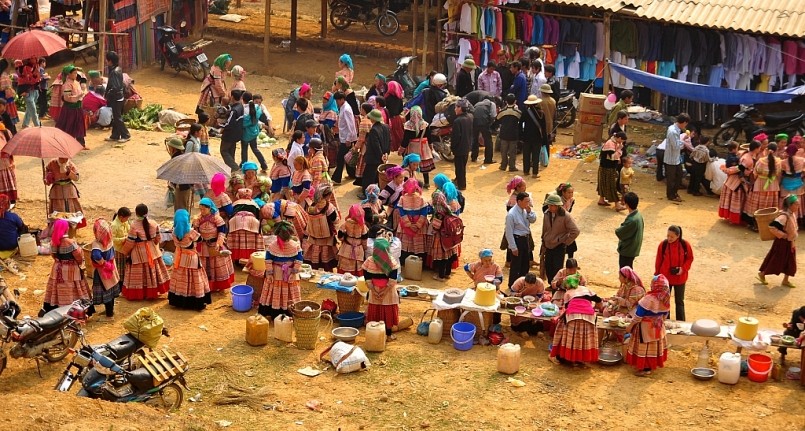Chợ Bắc Hà (Lào Cai) được coi là phiên chợ lớn nhất và nổi tiếng nhất của đồng bào các dân tộc vùng cao biên giới.