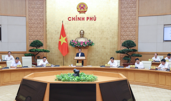 Thủ tướng Phạm Minh Chính chủ trì phiên họp Chính phủ thường kỳ tháng 4/2023 - Ảnh: VGP