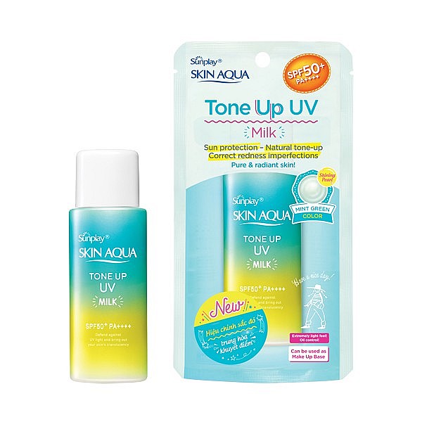 Giá mỹ phẩm dòng kem chống nắng Skin Aqua Tone Up UV của Sunplay