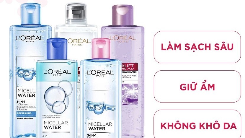 Nước tẩy trang dòng L’Oréal phù hợp với túi tiền học sinh, sinh viên