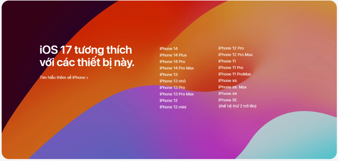 Danh sách các dòng máy được hỗ trợ iOS 17, iPhone 8 và Iphone X 