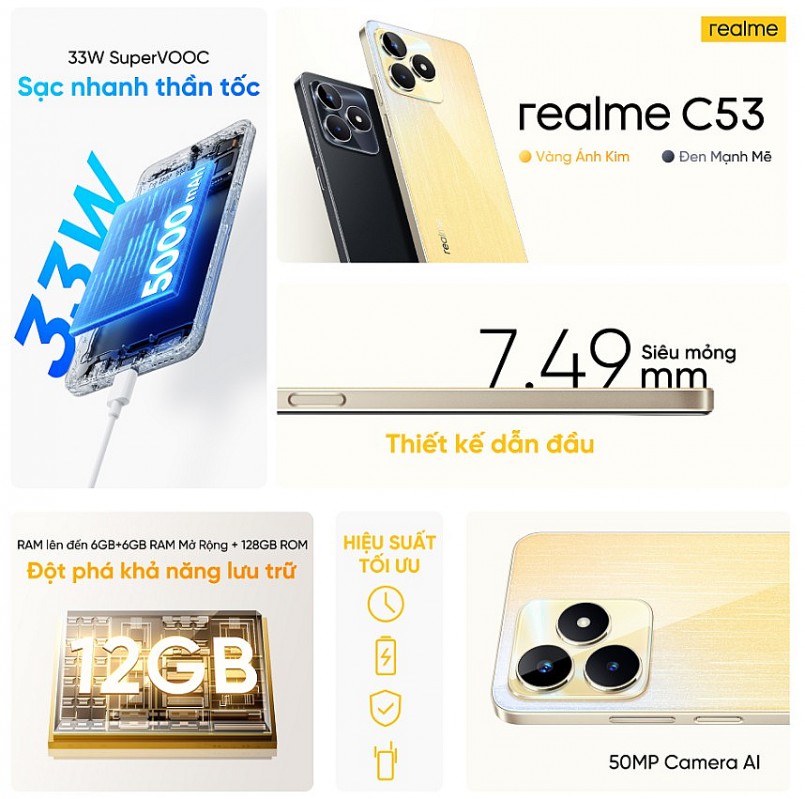 Điện thoại Realme C53 đạt hơn 6000 đơn đặt hàng sau 3 ngày ra mắt