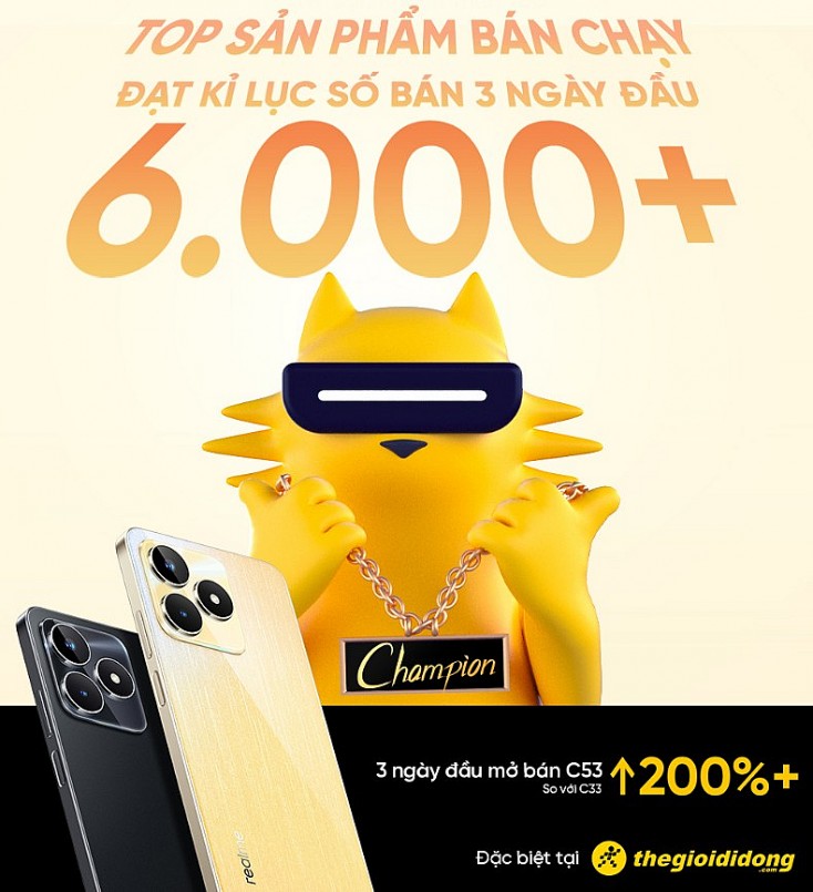 Điện thoại Realme C53 đạt hơn 6000 đơn đặt hàng sau 3 ngày ra mắt