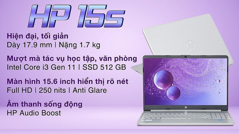 Laptop HP 15s fq2711TU i3: Có gì mà khiến nhiều người đắm say đến thế?