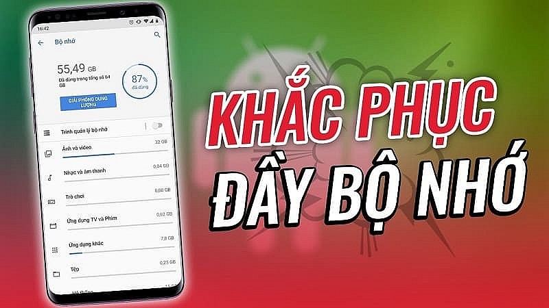 Khắc phục bộ nhớ điện thoại Android bị đầy trong một nốt nhạc