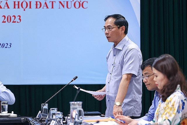 Bộ trưởng Bộ Ngoại giao Bùi Thanh Sơn phát biểu tại Hội nghị. Ảnh: VGP