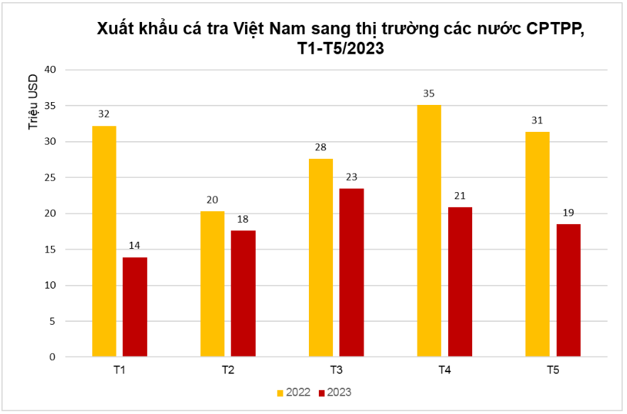 Xuất khẩu cá tra sang thị trường CPTPP chưa thể bứt phá