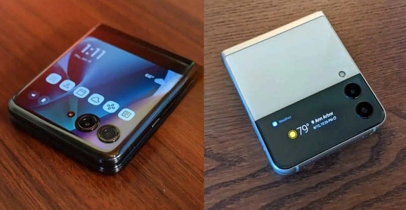 So sánh điện thoại Motorola Razr+ với Samsung Galaxy Z Flip 3