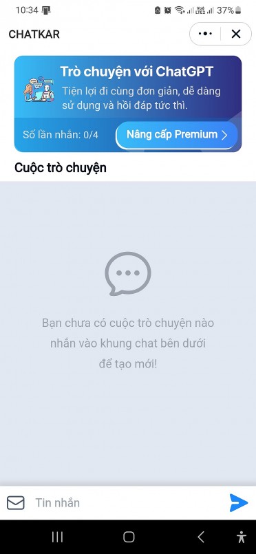 Dùng ChatGPT ngay trên ứng dụng Zalo