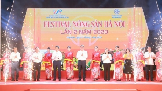 Hơn 120 gian hàng tham gia "Festival nông sản Hà Nội lần 2 năm 2023" tại huyện Ứng Hòa