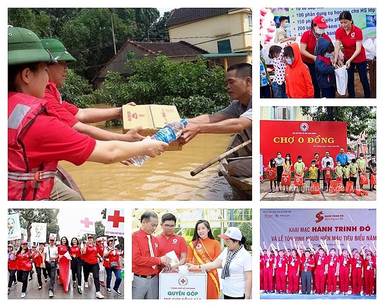 Hội Chữ thập đỏ Việt Nam tham gia các chương trình, dự án, đề án phát triển kinh tế - xã hội phù hợp với chức năng, nhiệm vụ của Hội và quy định của pháp luật.