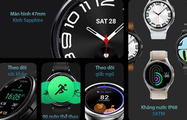 Samsung Galaxy Watch6 Classic thiết kế thanh lịch, nhiều tính năng ấn tượng