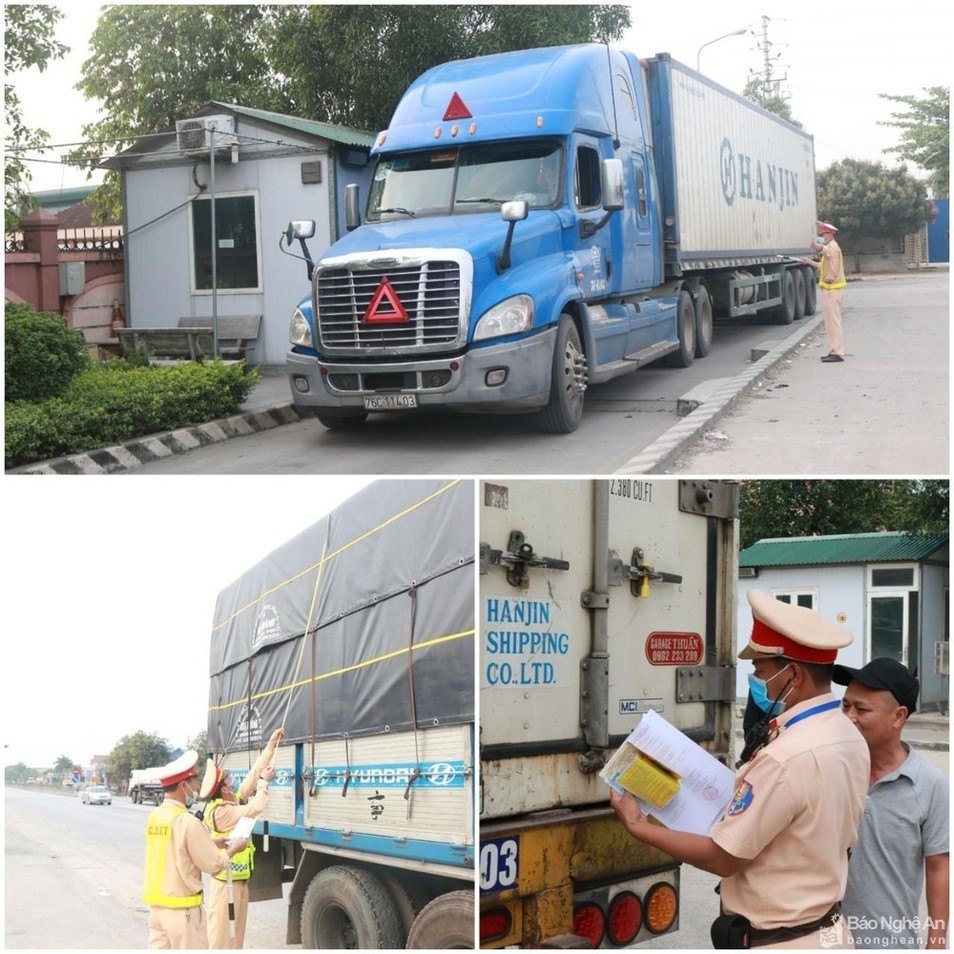 Nghệ An: Tổng kiểm soát xe ô tô kinh doanh vận tải hành khách và container Nghệ An: Tổng kiểm soát xe ô tô kinh doanh vận tải hành khách và container