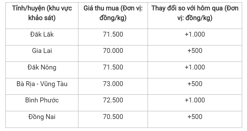 Giá cà phê hôm nay (05/8) cập nhật giá tiêu trong nước.