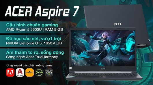 acer aspire 7 laptop gaming duoi 20 trieu dong dang mua nhat 2023