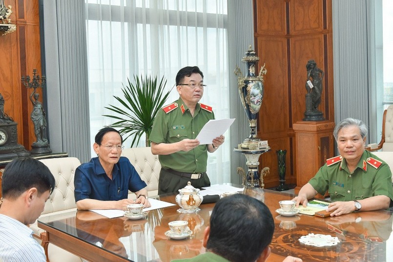 Thiếu tướng Nguyễn Khắc Cường, Cục trưởng Cục Quản lý xây dựng và doanh trại phát biểu