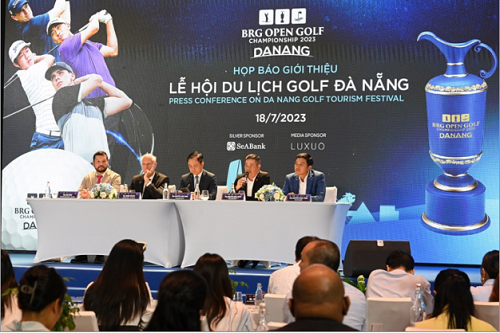 Toàn cảnh lễ họp báo giới thiệu Lễ hội Du lịch Golf Đà Nẵng với tâm điểm là giải đấu chuyên nghiệp BRG Open Golf Championship Danang 2023