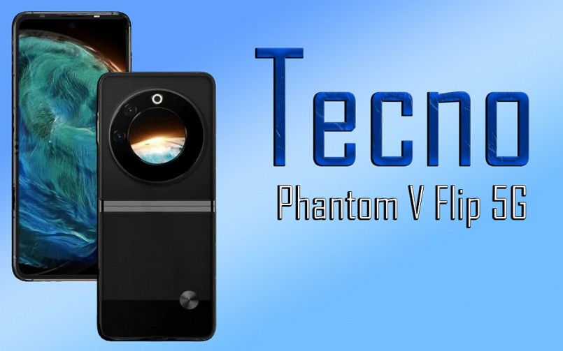 Điện thoại gập vỏ sò Tecno Phantom V Flip với thiết kế màn hình phụ độc đáo