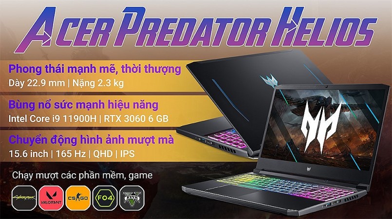 Acer Predator Helios - chiến game cực đỉnh, giá bán quá "ưng"