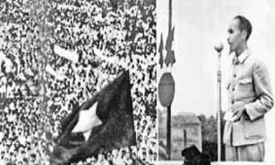 Ngày 2/9/1945, tại Quảng trường Ba Đình - Hà Nội, Chủ tịch Hồ Chí Minh đọc bản Tuyên ngôn Độc lập khai sinh nước Việt Nam Dân chủ cộng hòa 