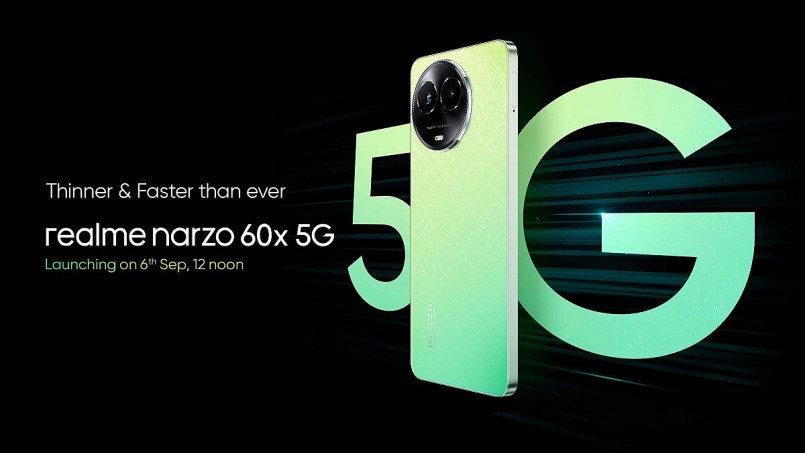 Realme sắp ra mắt điện thoại  Narzo 60x 5G tại thị trường Ấn Độ