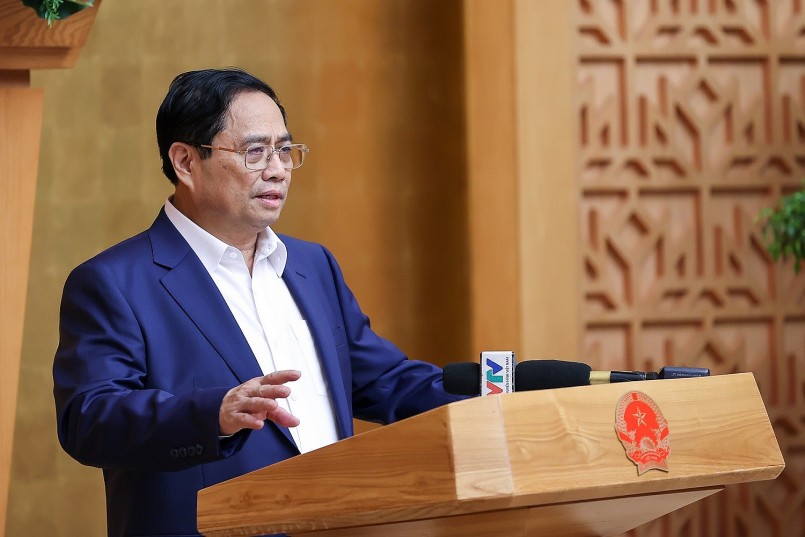 Thủ tướng Phạm Minh Chính phát biểu kết luận phiên họp Chính phủ thường kỳ tháng 8/2023