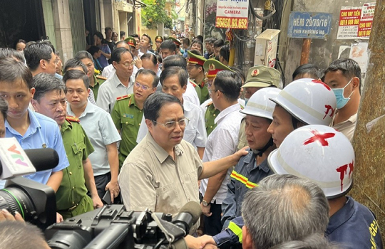 Thủ tướng Phạm Minh Chính trực tiếp xuống chỉ đạo, kiểm tra về vụ cháy chung cư mini