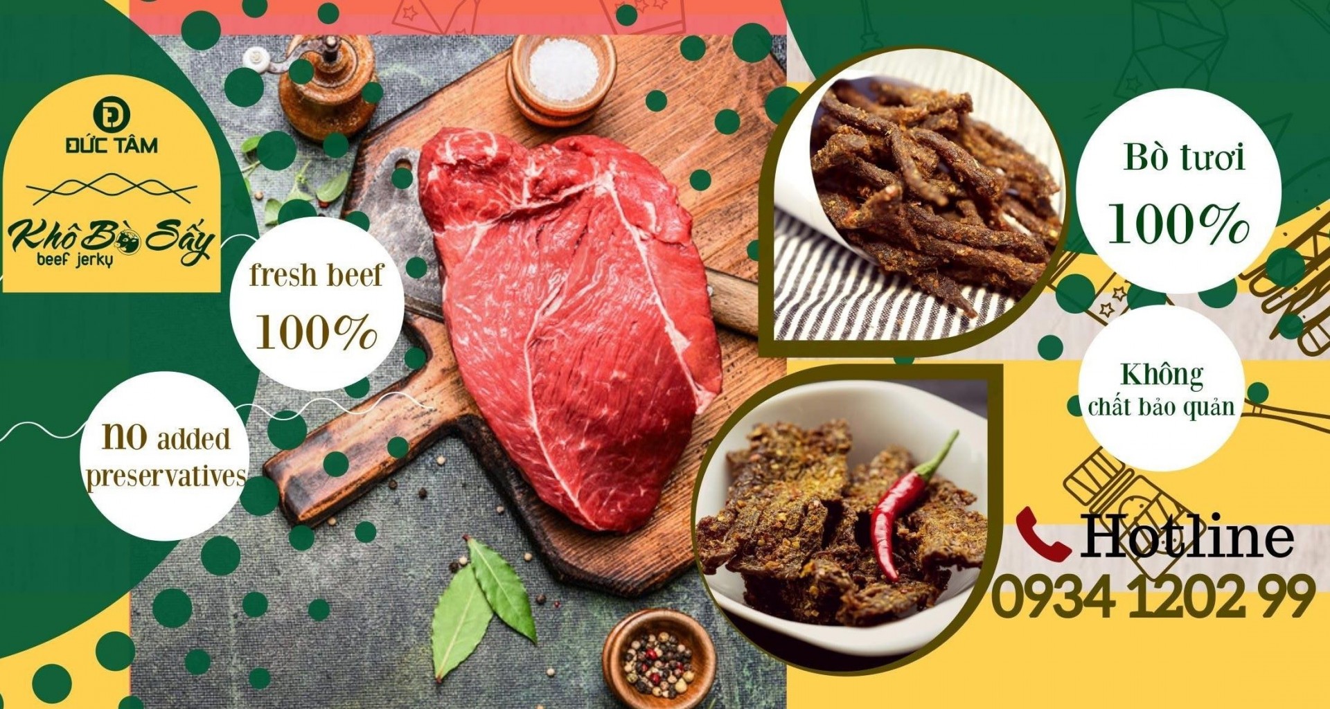 Khô bò Đức Tâm là món ngon vừa có thể làm quà biếu trong các dịp lễ, tết. Ảnh: Hoàng Hoài. Khô bò Đức Tâm là món ngon vừa có thể làm quà biếu trong các dịp lễ, tết. Ảnh: Hoàng Hoài.