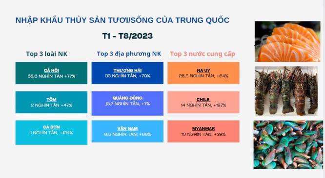 Việt Nam xuất khẩu hơn 85.000 tấn thủy sản tươi sống sang Trung Quốc trong 8 tháng