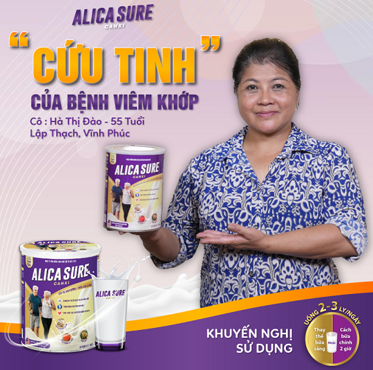 Sữa xương khớp Alica Sure Canxi - Bí quyết cho cuộc sống khỏe mạnh
