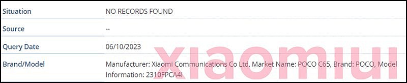 Thông tin ban đầu về điện thoại giá rẻ  POCO C65 của Xiaomi