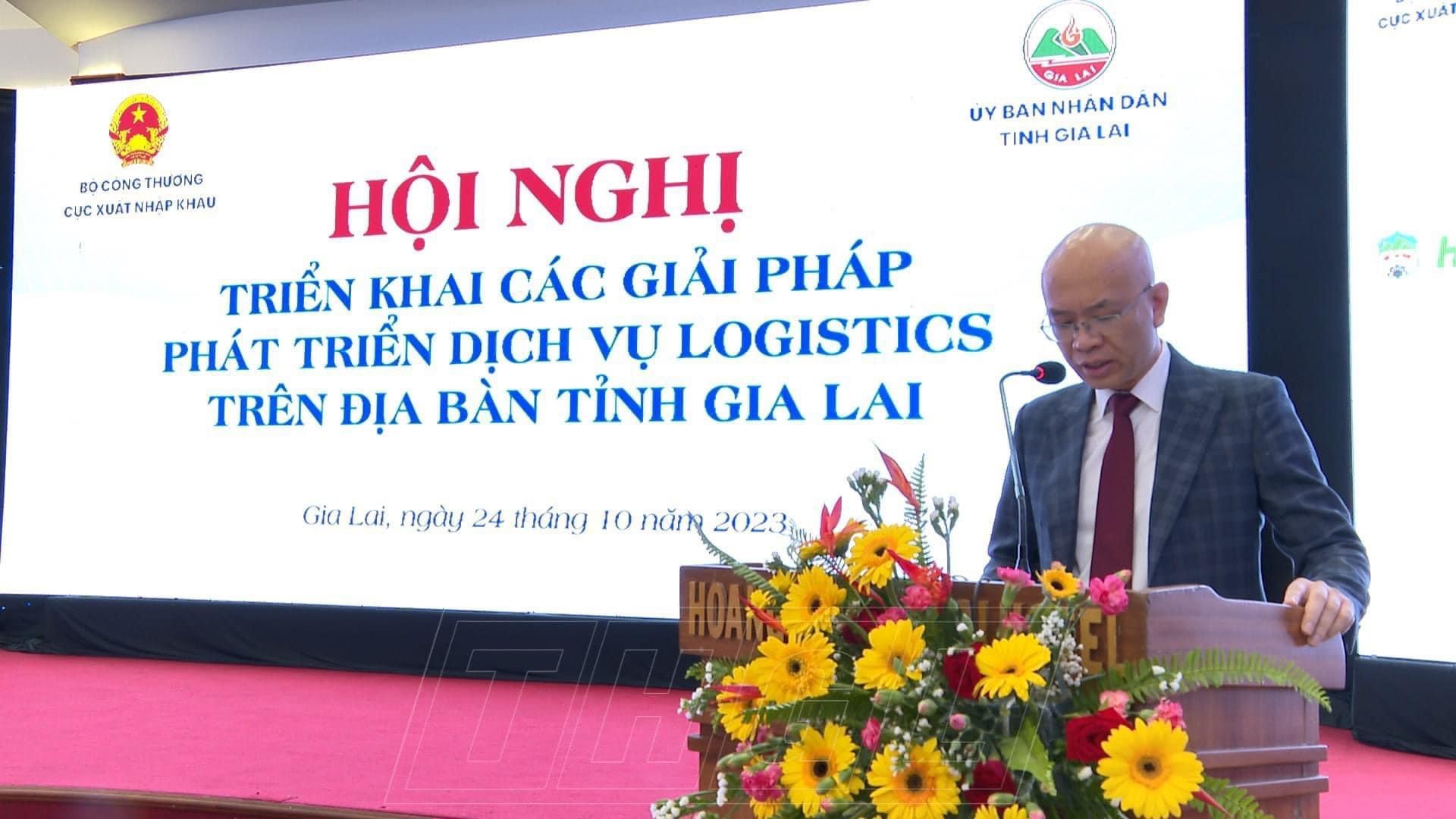 ông Trần Thanh Hải - Phó Cục trưởng Cục Xuất nhập khẩu (Bộ Công Thương) phat biểu tại hội nghị.