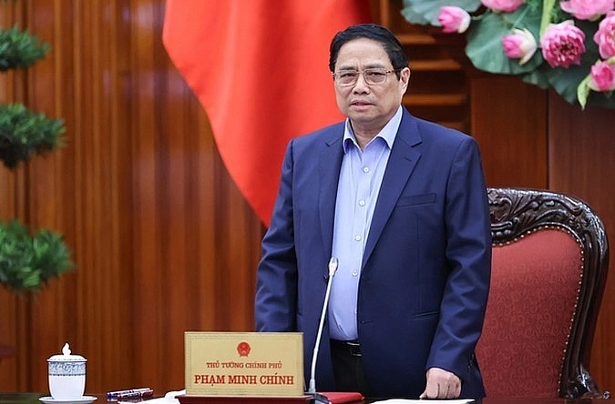 Thủ tướng Phạm Minh Chính phát biểu tại cuộc họp. Ảnh: VGP.