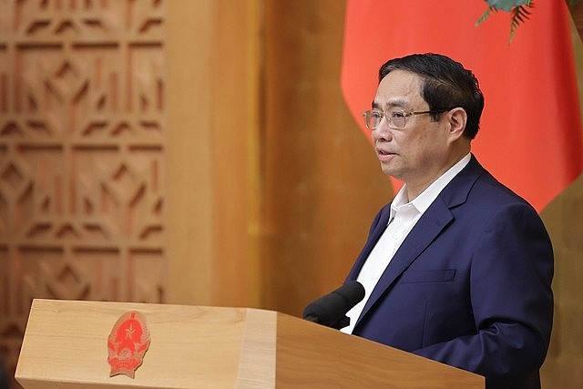 Thủ tướng Phạm Minh Chính phát biểu khai mạc phiên họp - Ảnh: VGP.