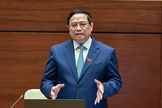Thủ tướng Phạm Minh Chính đã trả lời chất vấn của đại biểu Quốc hội - Ảnh: VGP