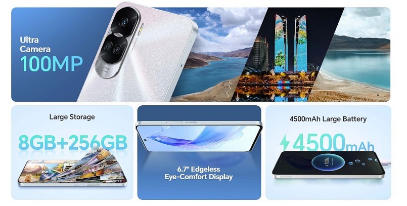 Ra mắt điện Honor 90 Lite với thiết kế màn hình siêu mỏng
