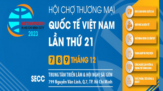1.600 gian hàng trưng bày sản phẩm tại Hội chợ Vietnam Expo 2023
