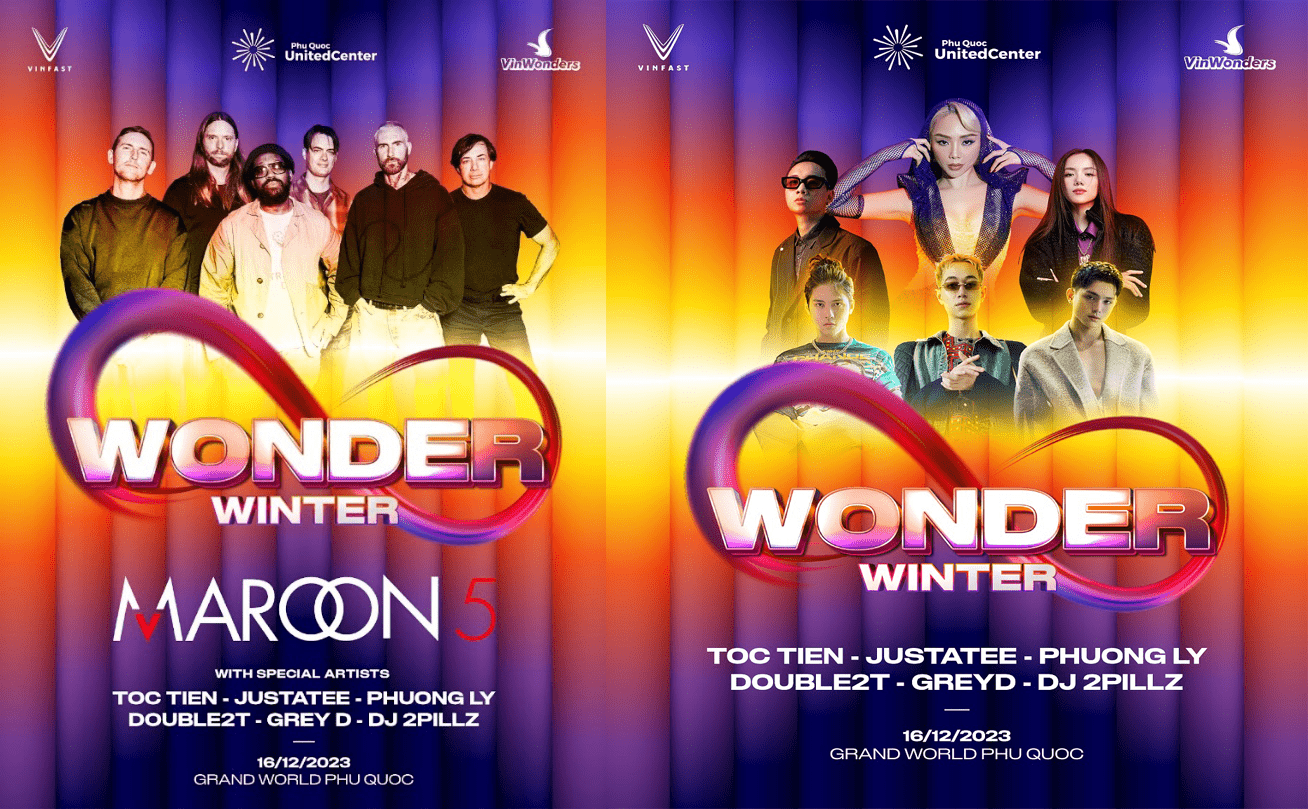 Siêu nhạc hội 8Wonder Winter Festival công bố 11 bản hit và dàn sao Việt biểu diễn cùng Maroon 5