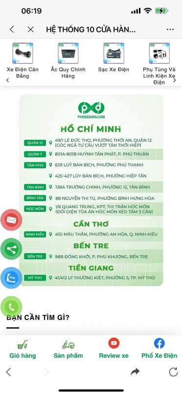 Kiểm tra đồng loạt 10 cơ sở kinh doanh trong chuỗi Phoxedien.com tại 4 tỉnh thành phố Bến Tre, Cần Thơ, Tiền Giang, TP.HCM