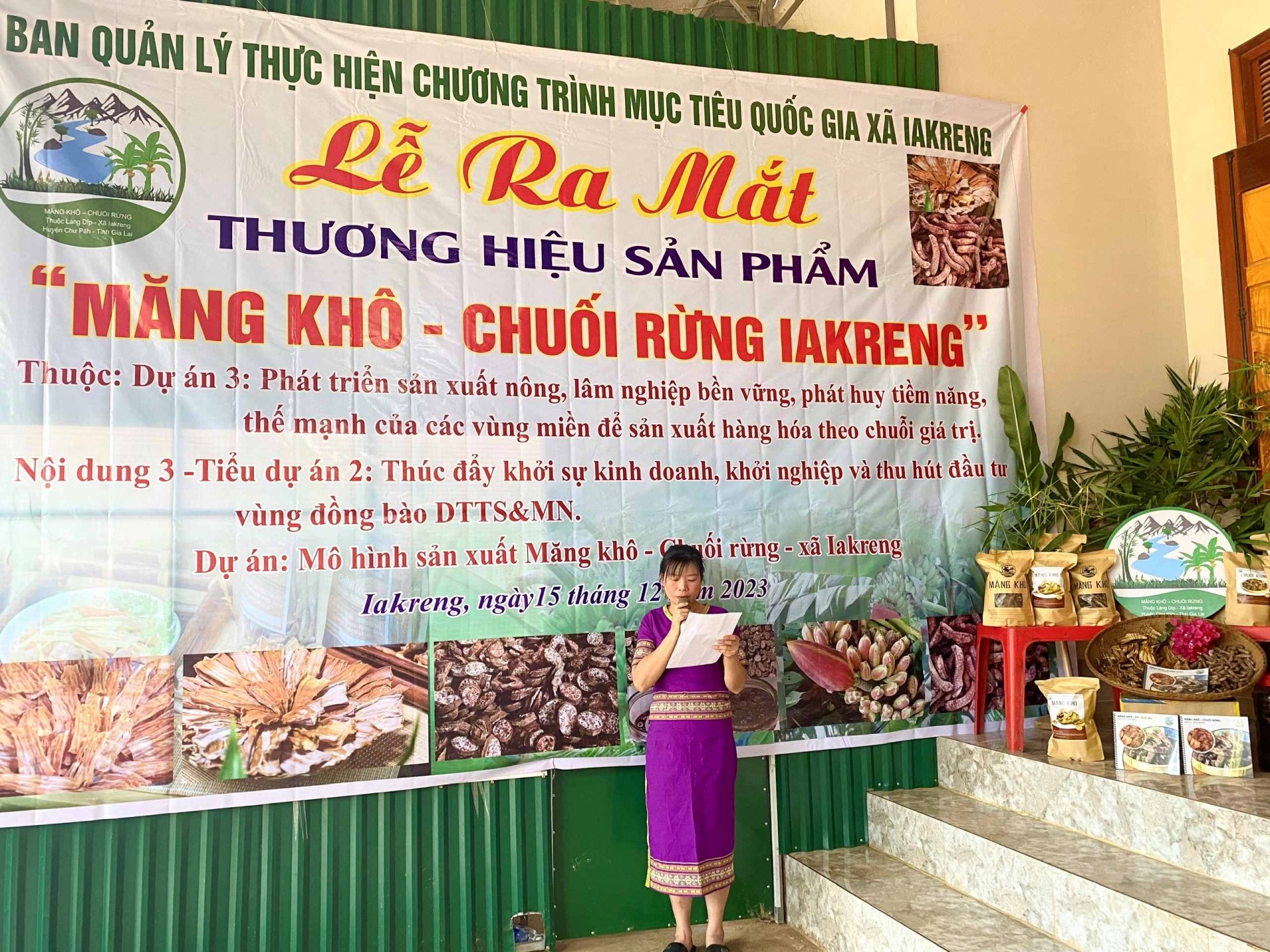Gia Lai: Ra mắt sản phẩm “Măng khô – Chuối rừng” của xã Ia Kreng