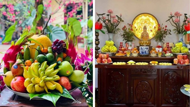 Đĩa trái cây nên đặt bên phải hay bên trái bàn thờ mới đúng phong tục?
