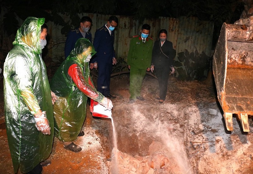 Thái Nguyên: Buộc tiêu hủy hơn 1 tấn bì lợn ôi thiu