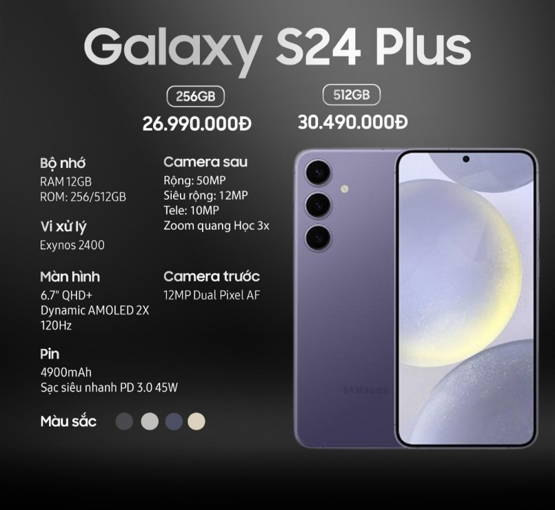 Samsung Galaxy S24+ ra mắt với nhiều tính năng AI mới