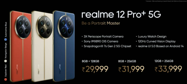 Realme 12 Pro Plus: Thiết kế sang trọng, hiệu năng mạnh mẽ, giá tốt